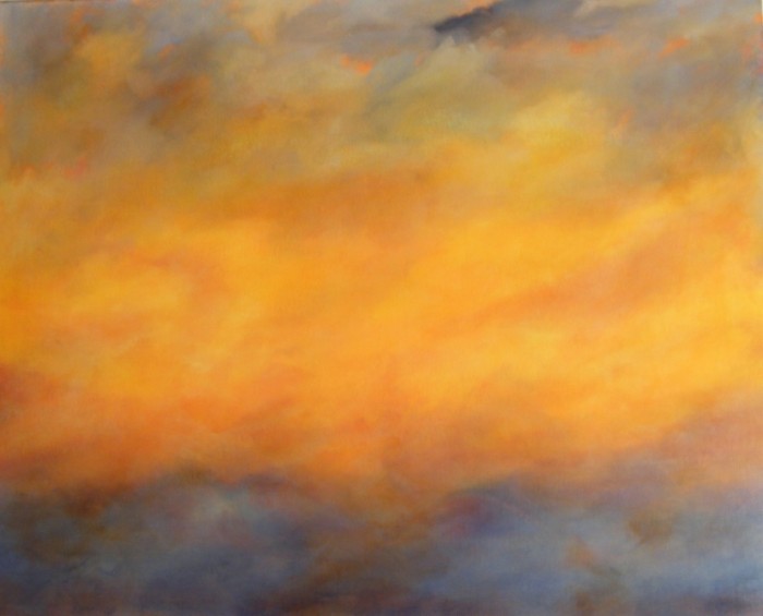 atmosphere (sunrise) no. 1,  acrylic on canvas,  24x30 inches,  2011-12